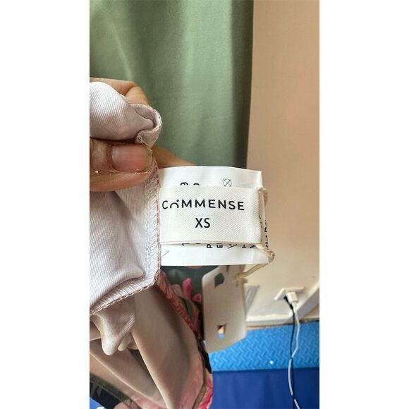 Commense XS Green Floral Maxi Dress Spaghetti Strap Party Cocktail - Picture 7 of 7